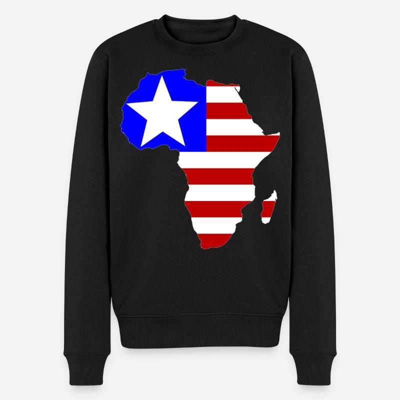 Liberia_Flagge_Afrika - Männer Premium Bio Pullover - Schwarz