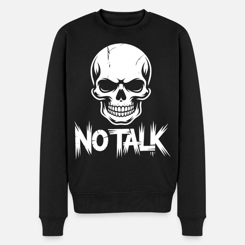 Pas de parole, Crâne - Pull Premium bio Homme - noir