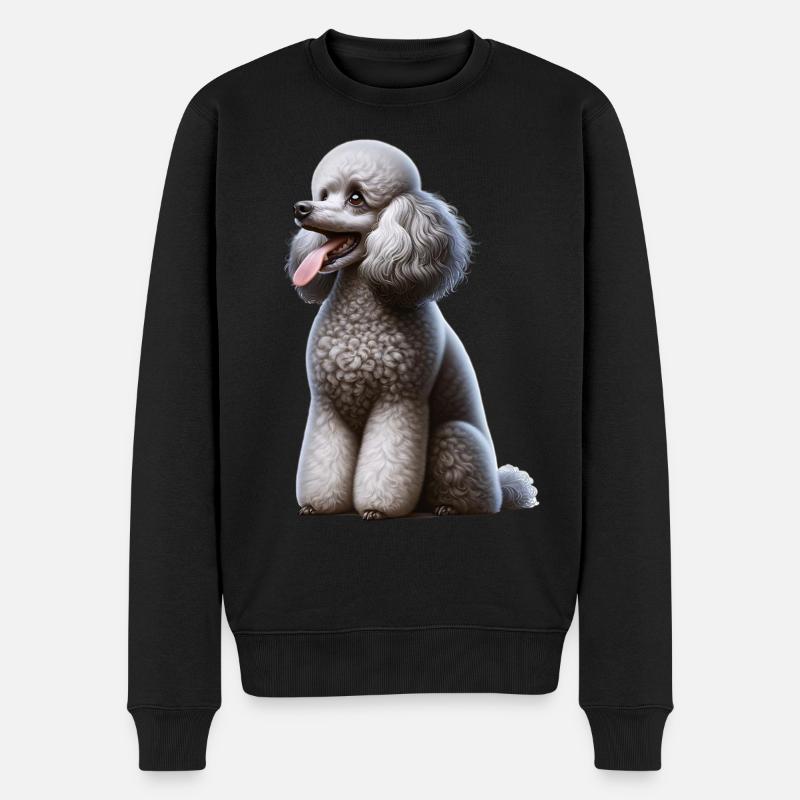 Pudel Poodle - Männer Premium Bio Pullover - Schwarz