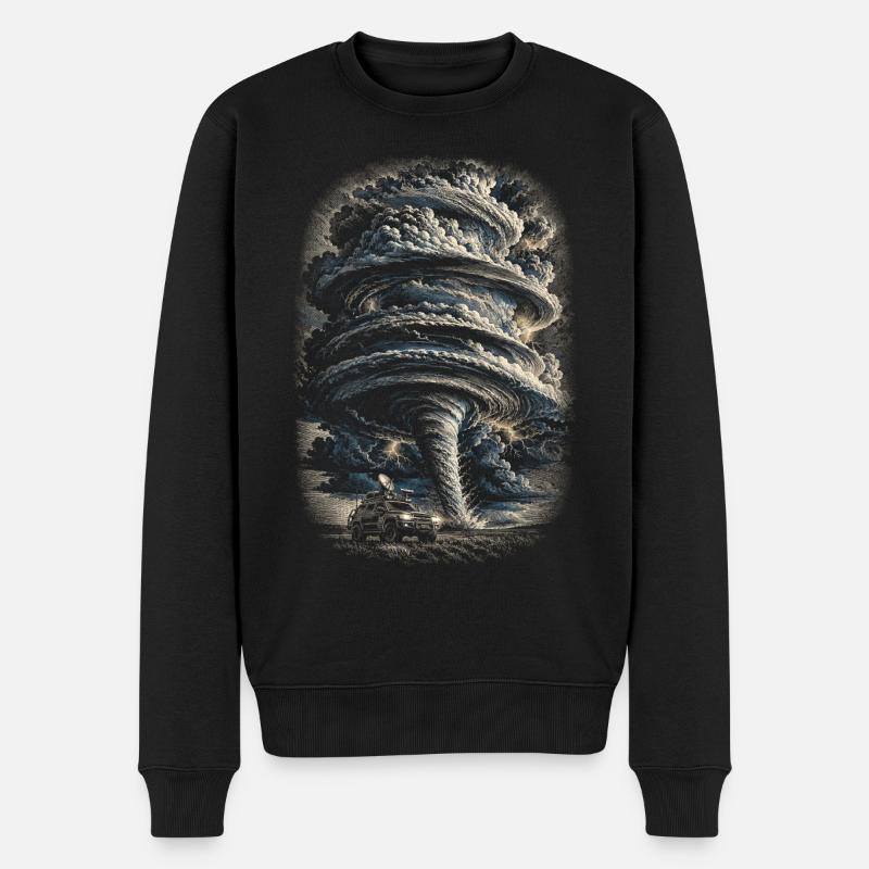 Météorologue chasseur de tempêtes - Pull Premium bio Homme - noir