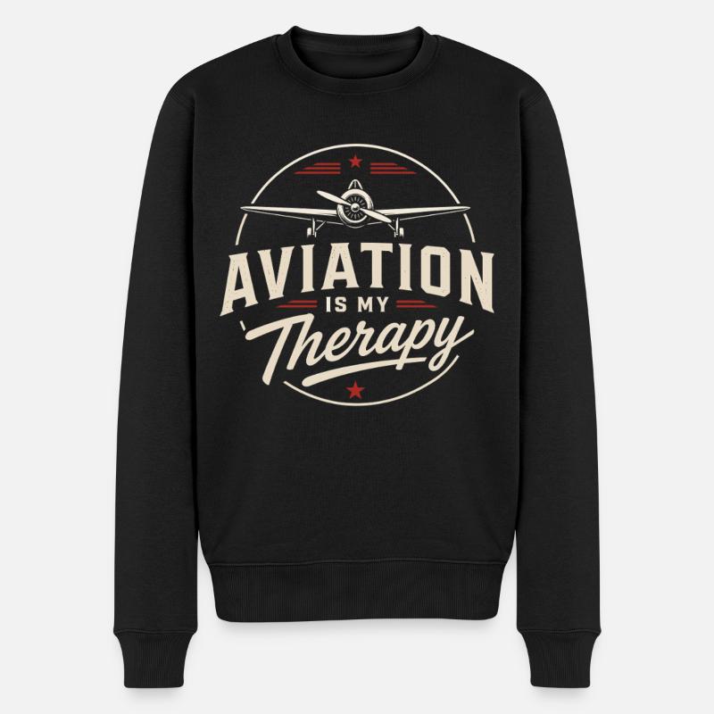 Flugzeugmechaniker Luftfahrt Technik Ingenieur - Männer Premium Bio Pullover - Schwarz
