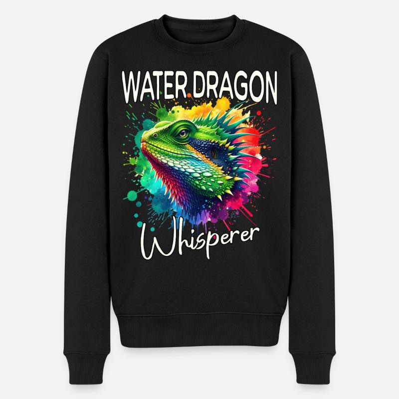 Chinesische Wasseragame Flüsterer - Männer Premium Bio Pullover - Schwarz
