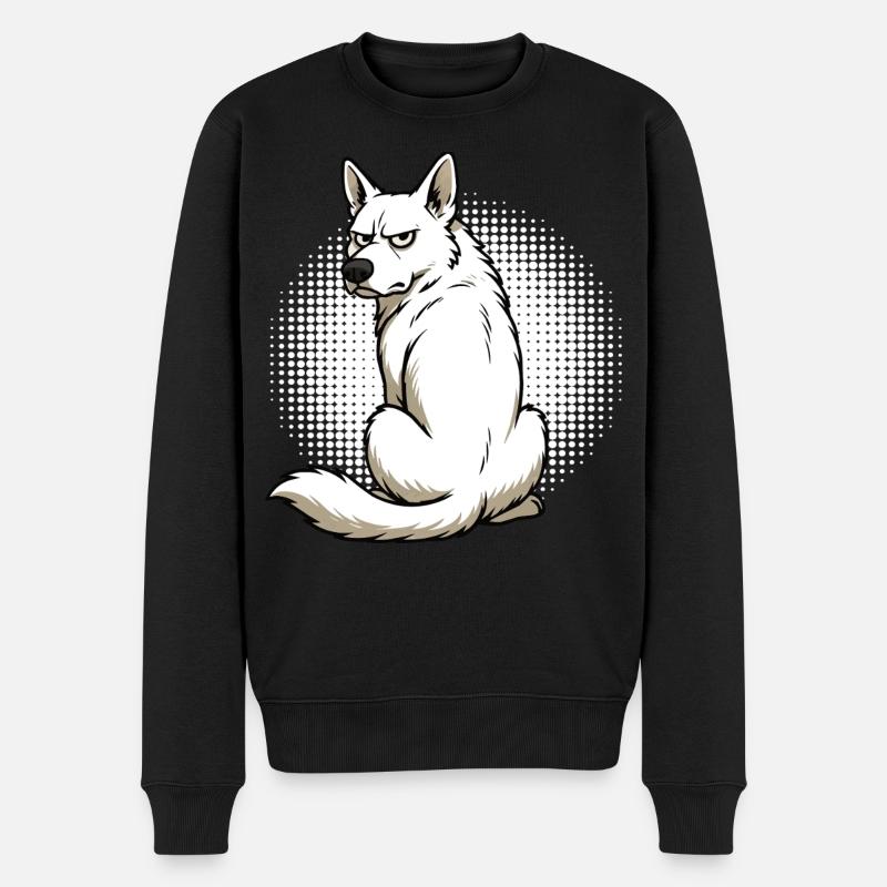 Chiens bergers blancs bergers - Pull Premium bio Homme - noir