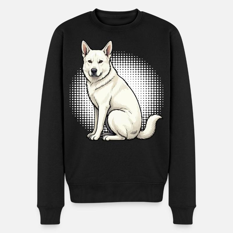 Chiens bergers blancs bergers - Pull Premium bio Homme - noir