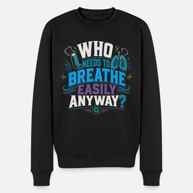 Asthme Asthmatiques - Pull Premium bio Homme - noir