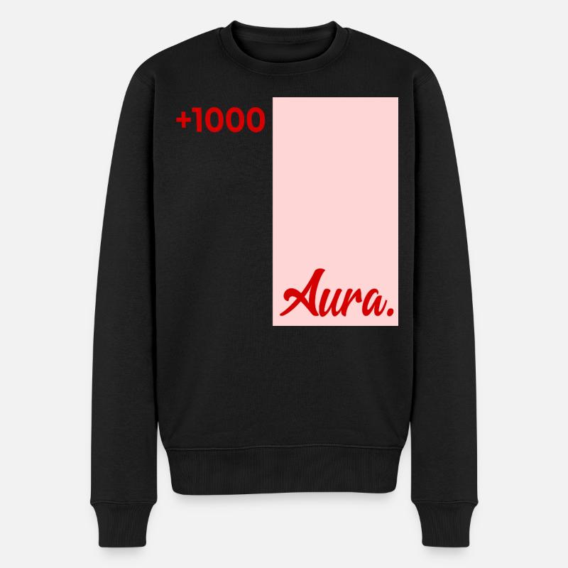 Bewertung Aura Punkte - Männer Premium Bio Pullover - Schwarz
