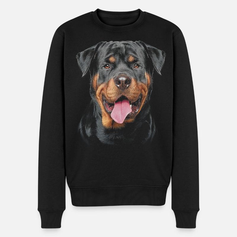 Rottweilerhund - Männer Premium Bio Pullover - Schwarz