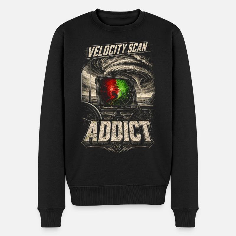 Sturmjäger Meteorologe Velocity Scan - Männer Premium Bio Pullover - Schwarz