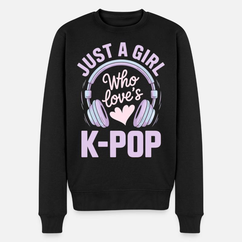 K Pop - Männer Premium Bio Pullover - Schwarz