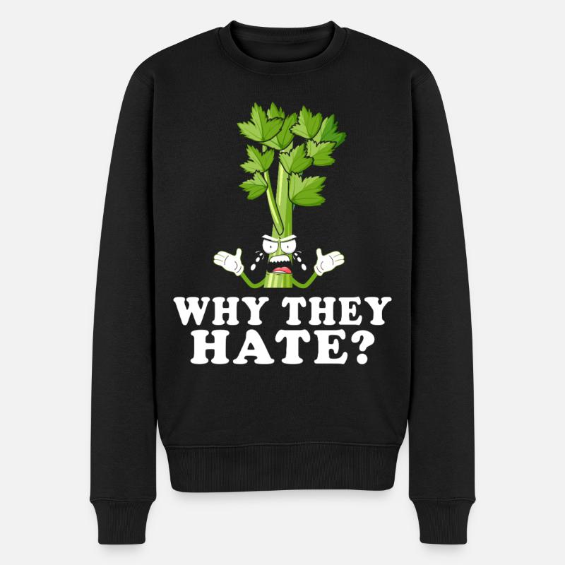 Celery Rage Why They Hate? - Men's Premium Organic Jumper - black