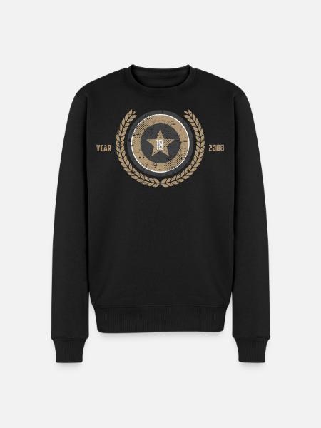 Retro Star T-Shirt 18th Birthday 2008 - Men's Premium Organic Jumper - black