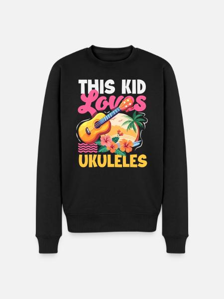Lustiges Ukulele Designs Und Sprüche - Männer Premium Bio Pullover - Schwarz
