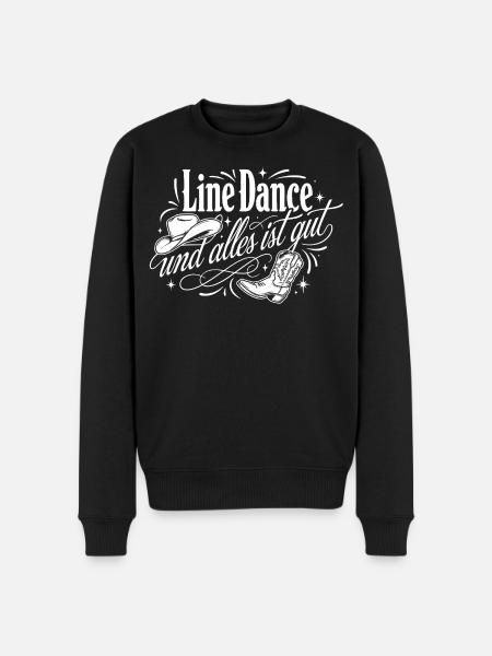 Country Line Dance - Männer Premium Bio Pullover - Schwarz