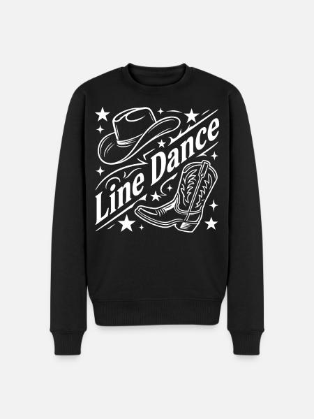 Line Dance Cowboy Flair - Men's Premium Organic Jumper - black