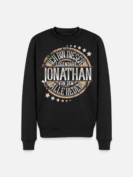 Jonathan - Männer Premium Bio Pullover - Schwarz