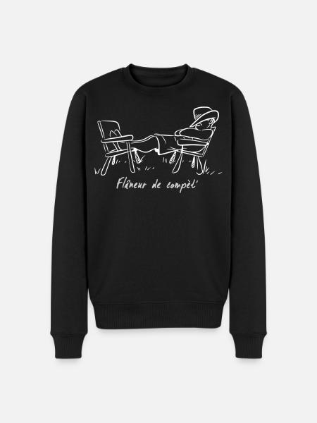 flaneur - Pull Premium bio Homme - noir