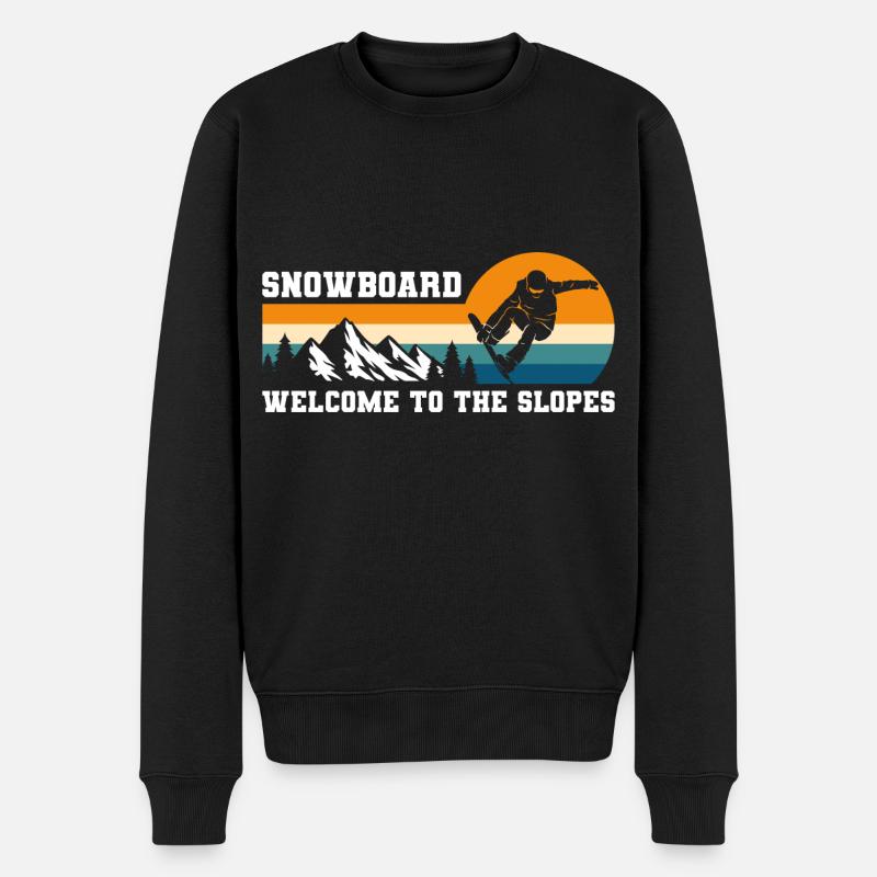 Piste de neige pour snowboarder - Pull Premium bio Homme - noir
