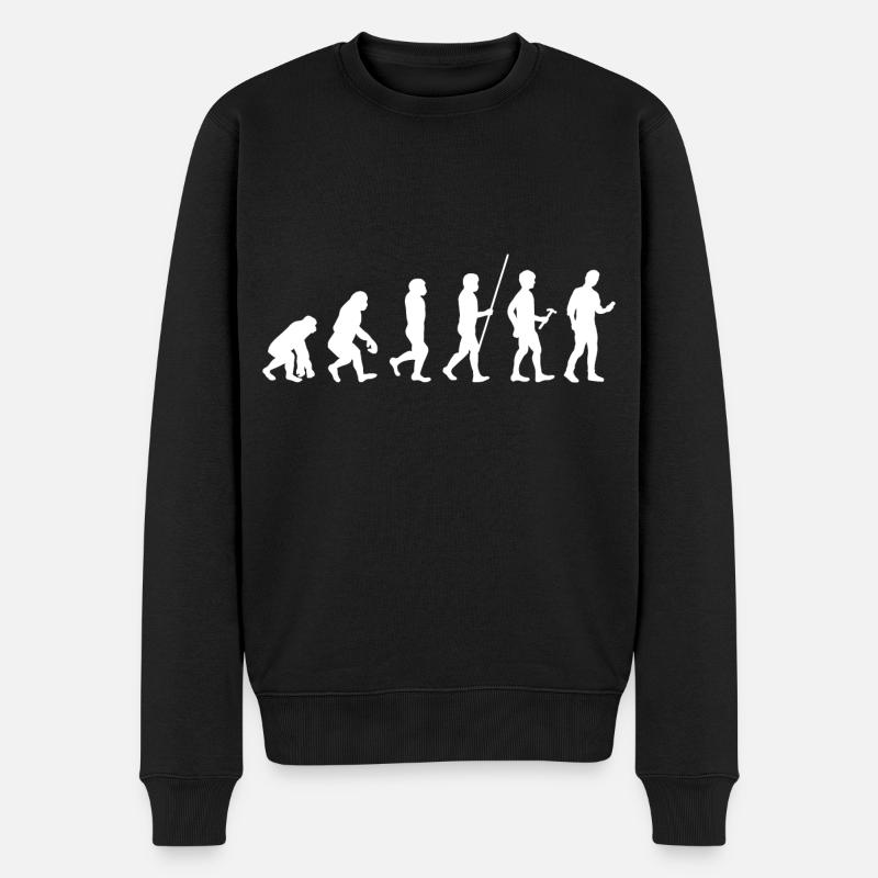 Evolution Smartphone Generation - Men's Premium Organic Jumper - black