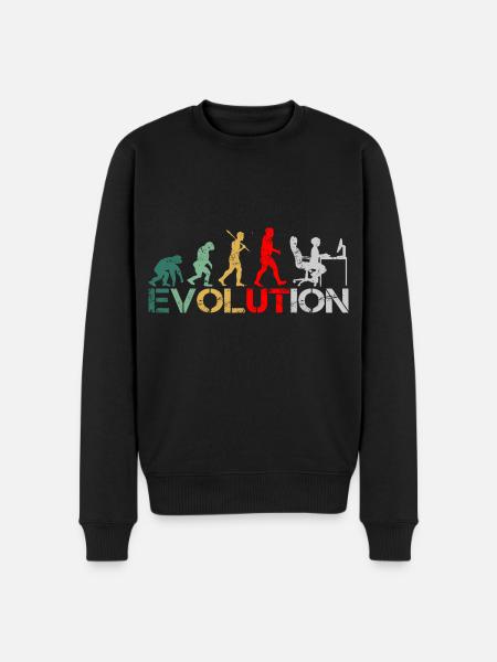 Computer Nerd Programmer Evolution funny - Men's Premium Organic Jumper - black