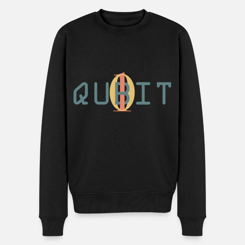 Qubit quantique imbrication physique - Pull Premium bio Homme - noir