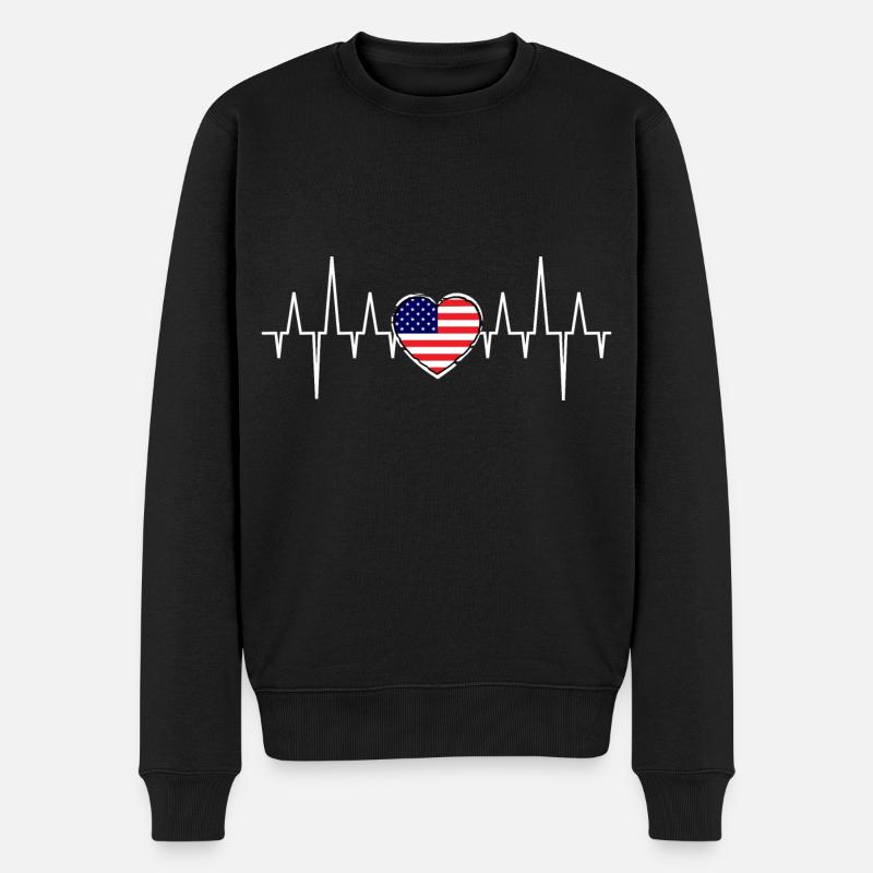 La fréquence américaine - Pull Premium bio Homme - noir