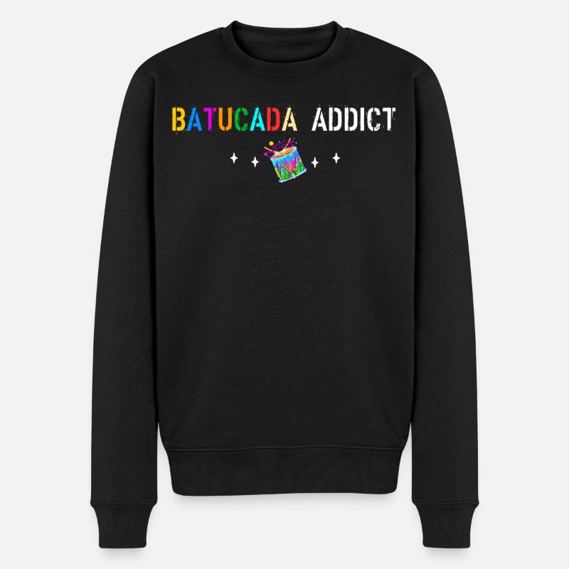 Batucada addict - Pull Premium bio Homme - noir