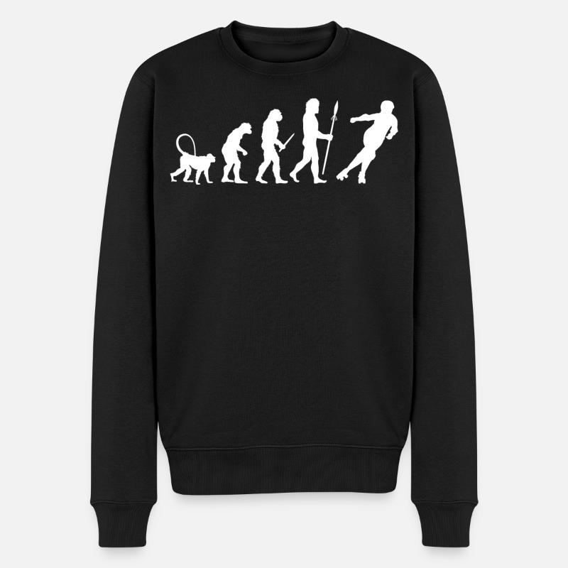 Entwicklung des Roller Derby - Männer Premium Bio Pullover - Schwarz