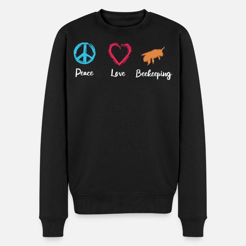 Paix Amour Apiculture - Pull Premium bio Homme - noir