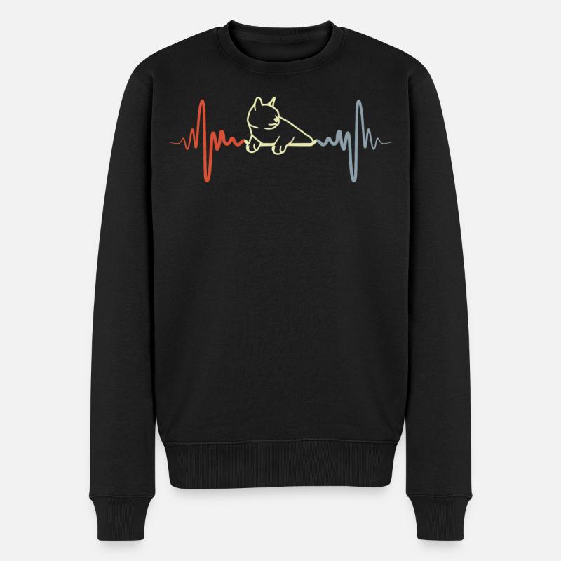 Cat Pulse Pulse Vintage Look - Pull Premium bio Homme - noir