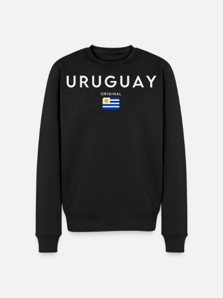Drapeau de l’Uruguay, fierté uruguayenne - Pull Premium bio Homme - noir