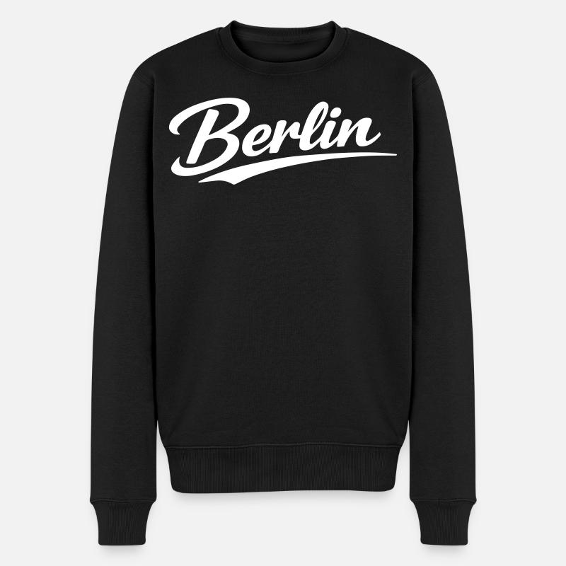Berlin - Männer Premium Bio Pullover - Schwarz