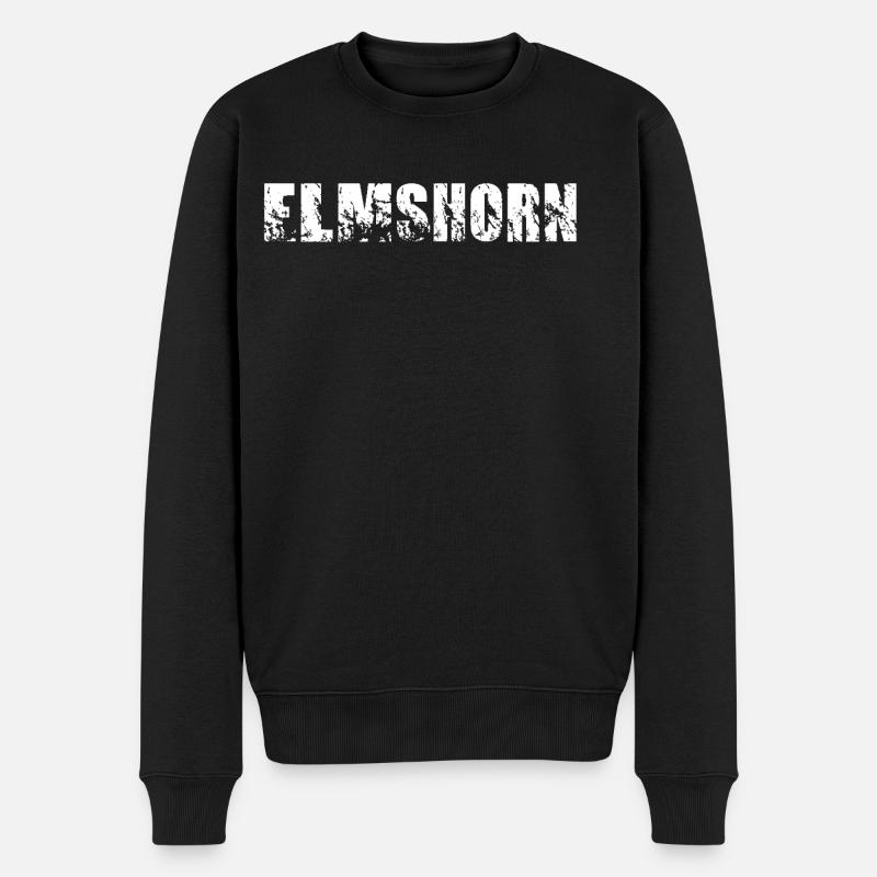 Elmshorn - Männer Premium Bio Pullover - Schwarz