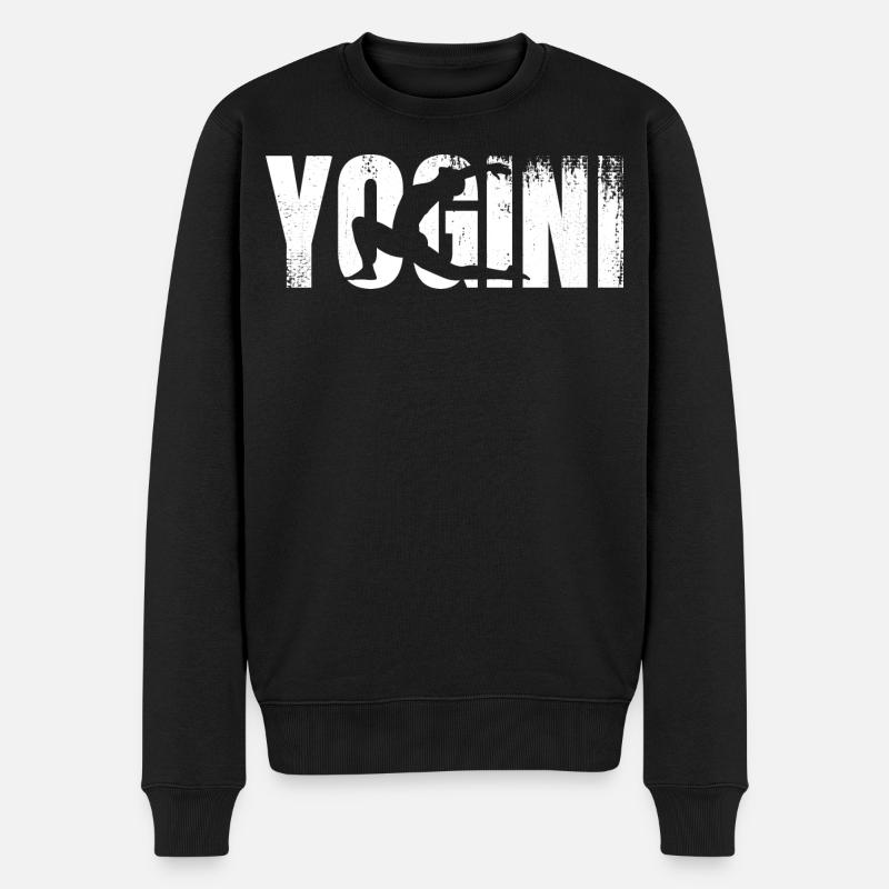 Yogini - Männer Premium Bio Pullover - Schwarz