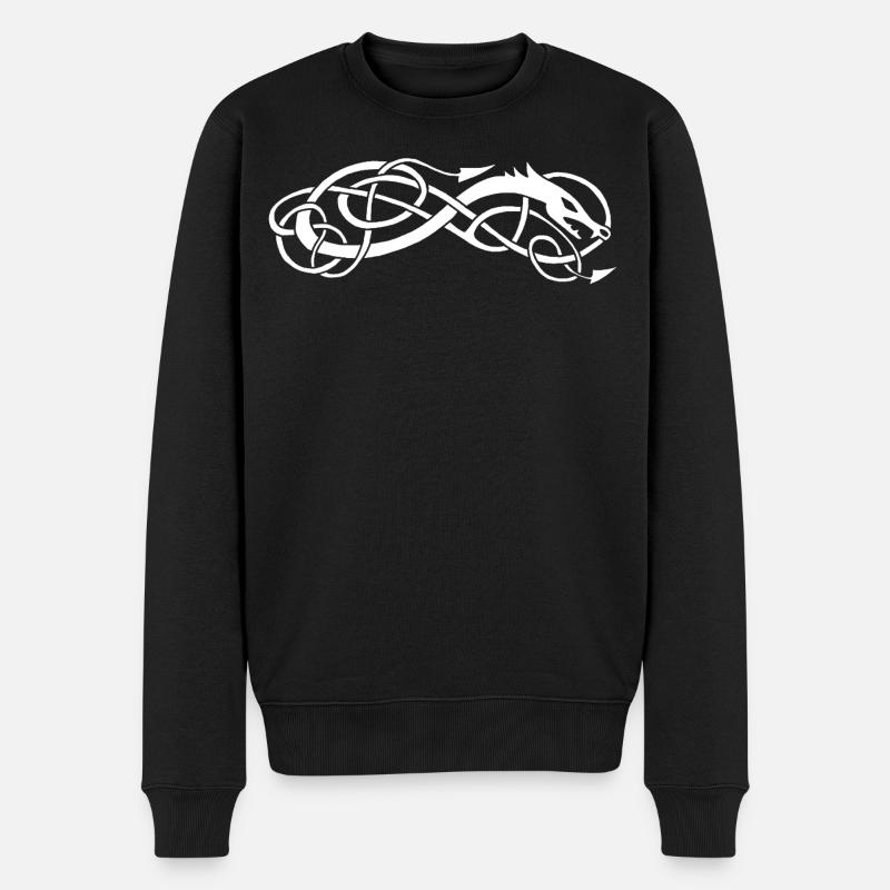 Serpent celte blanc - Pull Premium bio Homme - noir