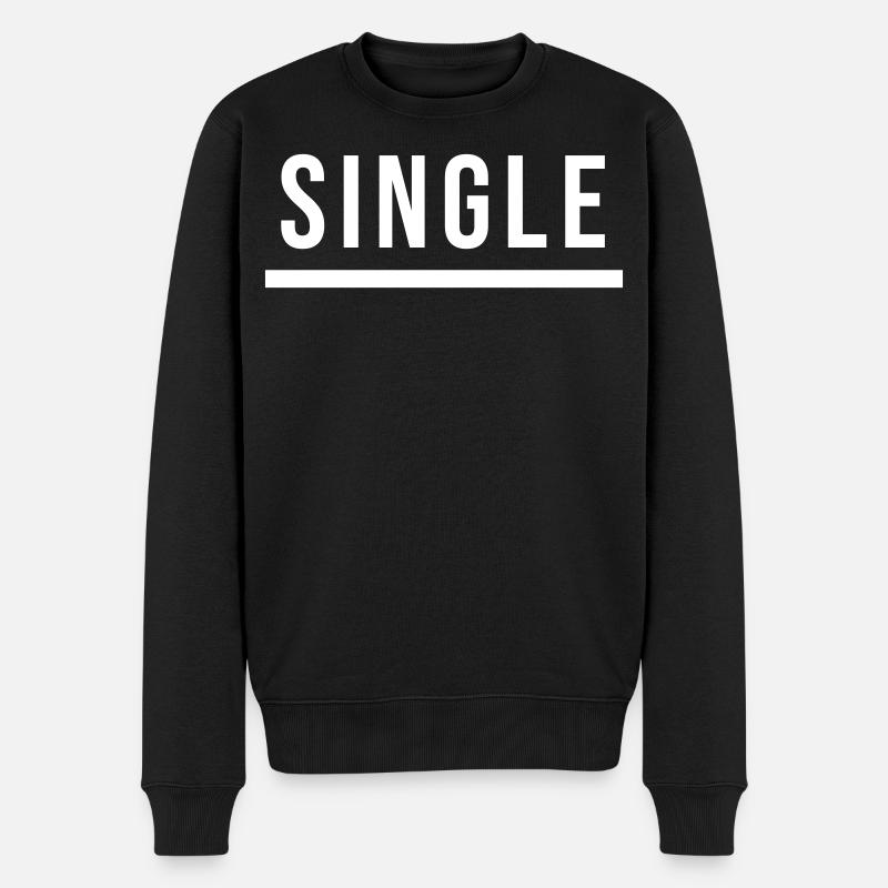 Single Statement Geschenk - Männer Premium Bio Pullover - Schwarz