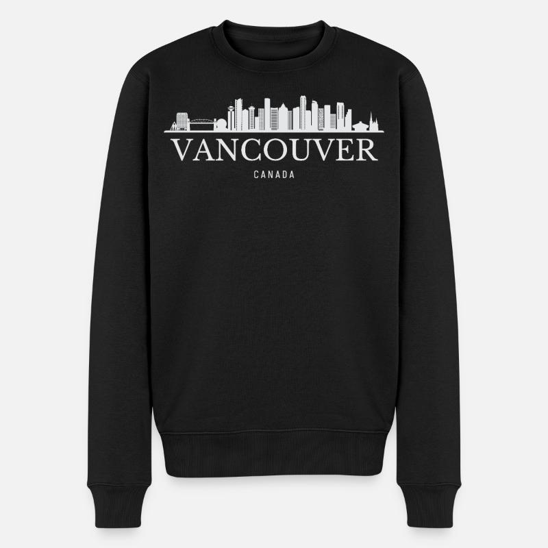 Vancouver Skyline, Vancouver Canada - Pull Premium bio Homme - noir