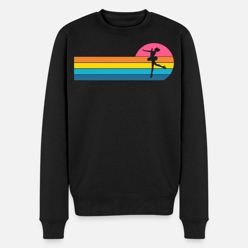 Eiskunstläuferin - Männer Premium Bio Pullover - Schwarz