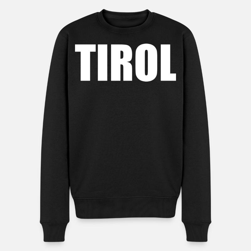 Logo TIROL blanc - Pull Premium bio Homme - noir