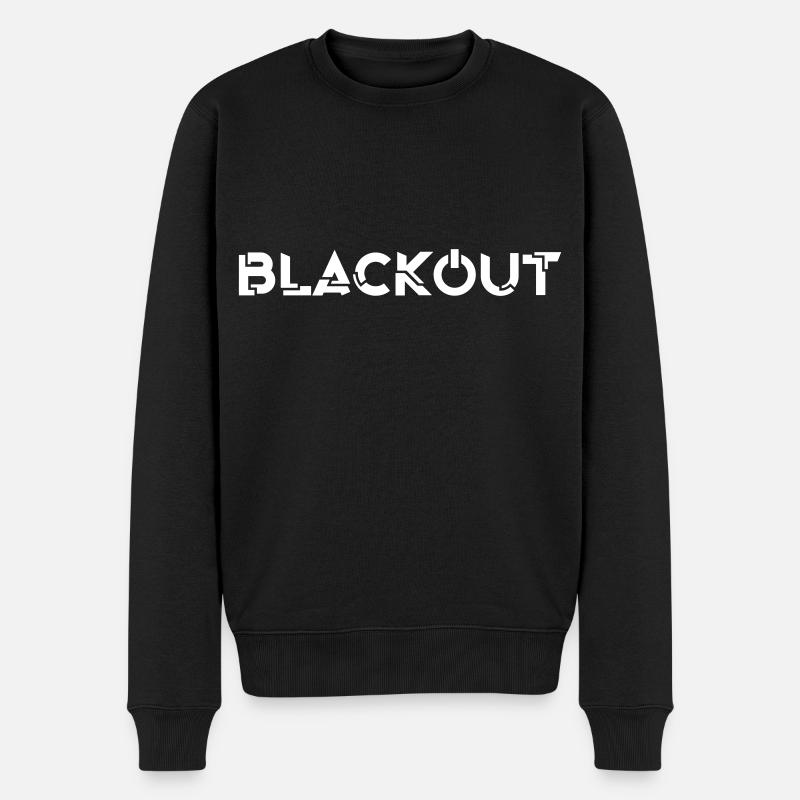Blackout - Männer Premium Bio Pullover - Schwarz