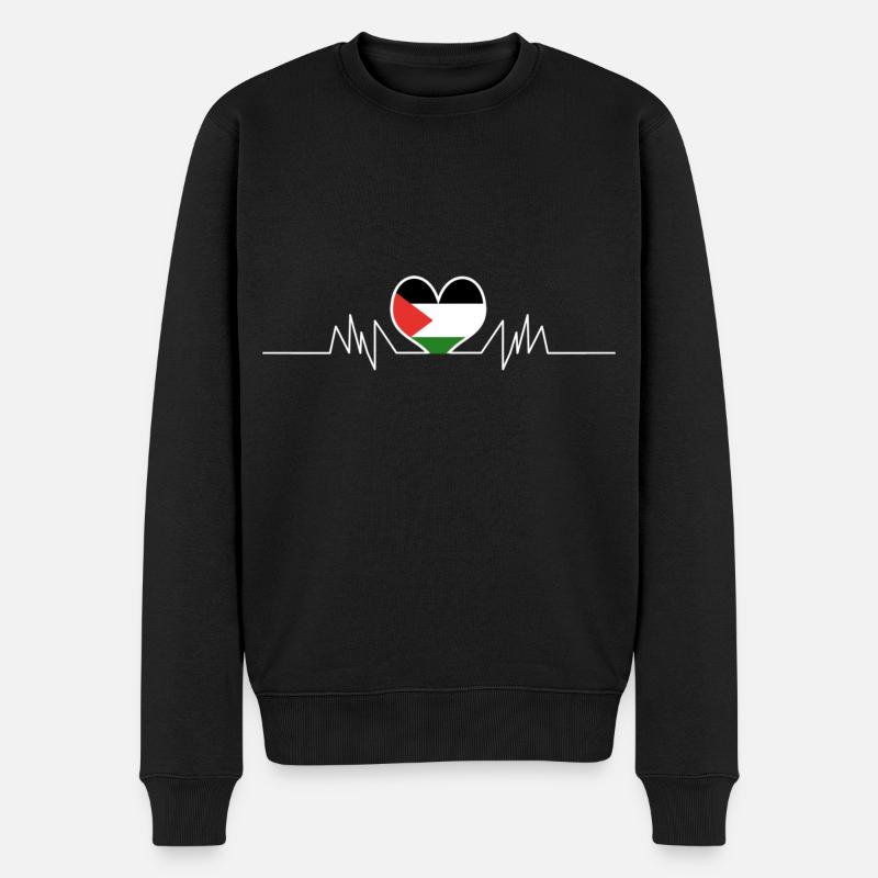 Palästina - Männer Premium Bio Pullover - Schwarz