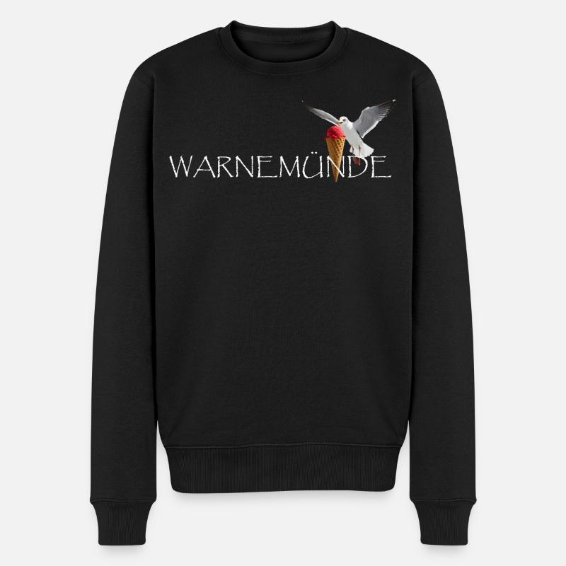 Warnemünde Rostock Mer Baltique - Pull Premium bio Homme - noir