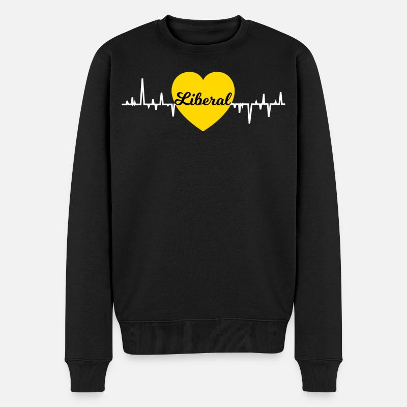 Le coeur libéral - Pull Premium bio Homme - noir
