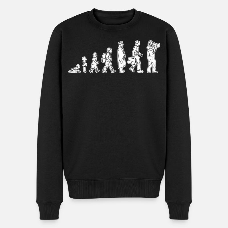 Vom Kind zum Kameramann - Männer Premium Bio Pullover - Schwarz