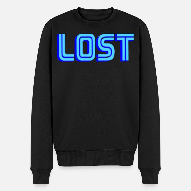 LOST | Farben änderbar - Männer Premium Bio Pullover - Schwarz