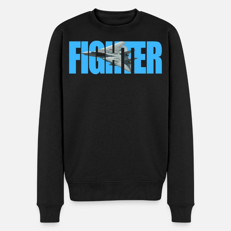 Fighter F-14 Tomcat - Männer Premium Bio Pullover - Schwarz