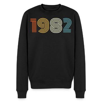 1982 Gift 1982 Vintage 1982 - Men's Premium Organic Jumper - black - Front - Nico (187cm)