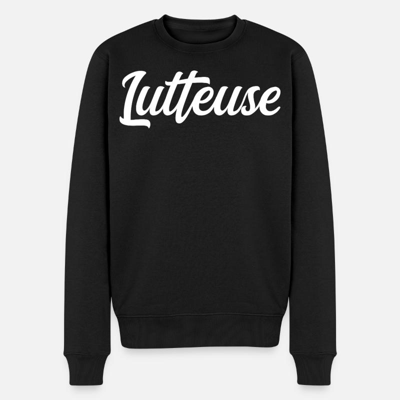 Lutteuse  - Pull Premium bio Homme - noir