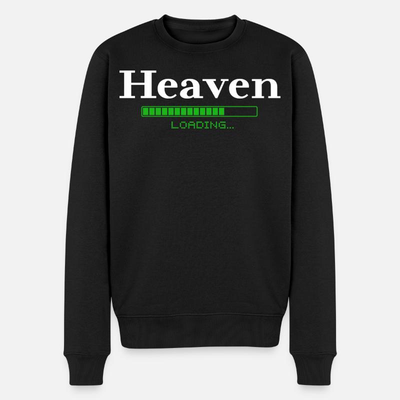 Heaven Loading -  christlich - Männer Premium Bio Pullover - Schwarz