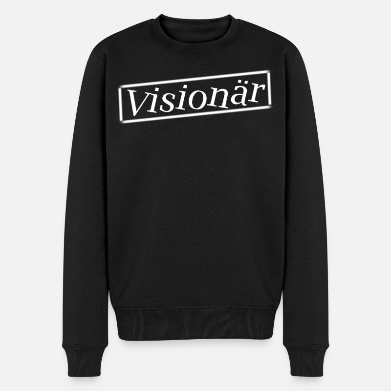 Visionnaire... Montrez tout le monde avec votre regard - Pull Premium bio Homme - noir