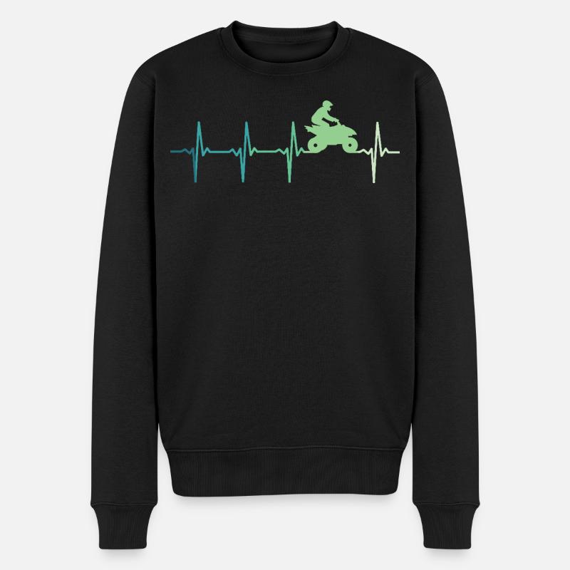 quad battement de coeur atv - Pull Premium bio Homme - noir